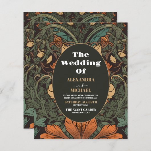 予算エレガントフローラ結婚アールヌーボー (正面/裏面)