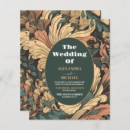 予算エレガントフローラ結婚アールヌーボー (正面/裏面)