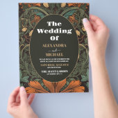 予算エレガントフローラ結婚アールヌーボー チラシ (手)