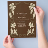 予算エレガントフローラ結婚アールヌーボー チラシ (手)