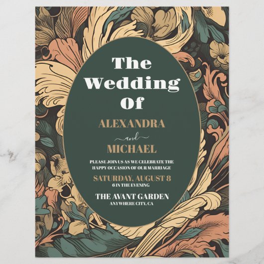 予算エレガントフローラ結婚アールヌーボー チラシ (正面)