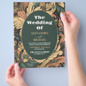 予算エレガントフローラ結婚アールヌーボー チラシ (手)