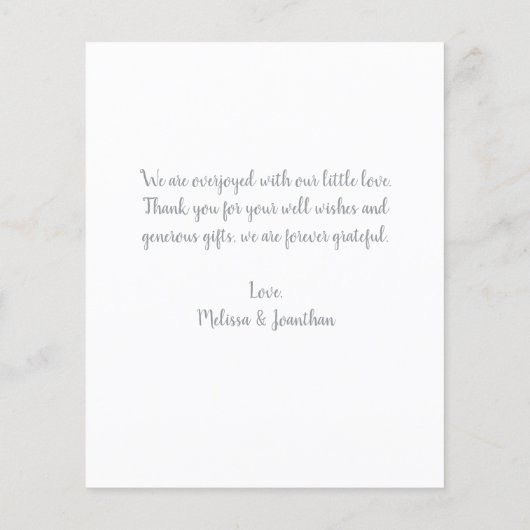 予算エレガントベビーフォトコラージュ誕生 (裏面)