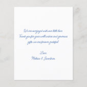 予算エレガントベビー写真コラージュありがとう誕生 (裏面)