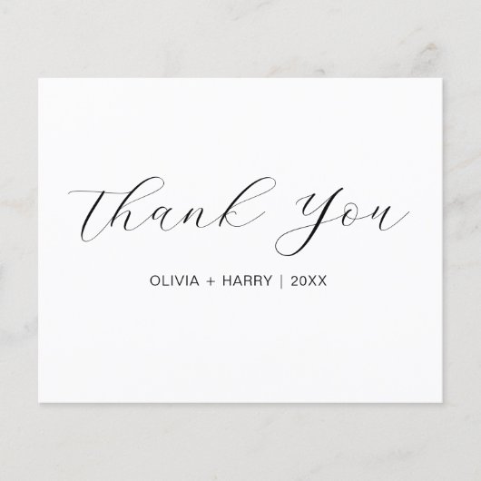 予算エレガントミニマルのThank You Flyer チラシ (正面)