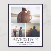 予算エレガント写真モダン結婚式の日付の保存 (正面)