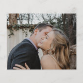 予算エレガント写真モダン結婚式の日付を保存 (裏面)