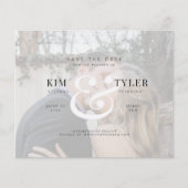 予算エレガント写真モダン結婚式の日付を保存 チラシ (正面)