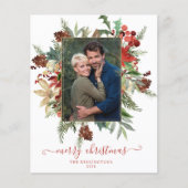 予算エレガント冬フローラ金ゴールドクリスマスフォト (正面)