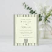 予算エレガント削減Sage Green Qrコード結婚s (スタンド正面)