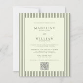 予算エレガント削減Sage Green Qrコード結婚s (正面)