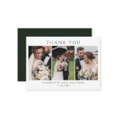 予算エレガント文字と写結婚真の感謝 ノートカード (正面/裏面インサイチュ)