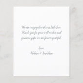 予算エレガント新生児4写真誕生ありがとう (裏面)