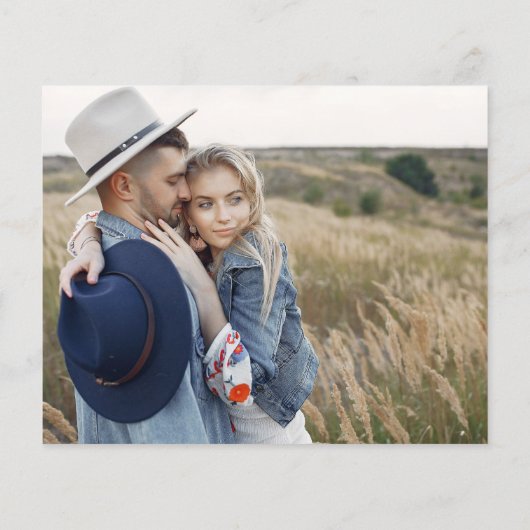 予算エレガント日付の保存フォトホワイトレッタ (裏面)