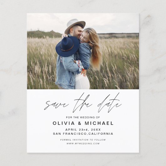 予算エレガント日付の手書き写真の保存 (裏面)