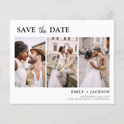 予算エレガント日付4写真の保存 チラシ (正面)