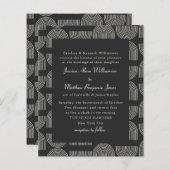 予算エレガント明細フォーマル白黒結婚 (正面/裏面)