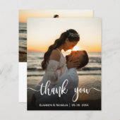 予算エレガント書道の写真結婚に感謝 (正面/裏面)