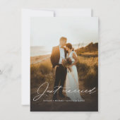 予算エレガント書道結婚の写真の落ち込み 案内状 (正面)