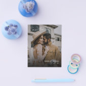 予算エレガント結婚式の日付を保存QRコード写真 チラシ (シングル)