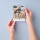 予算エレガント結婚式の日付を保存QRコード写真 チラシ (手)