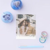 予算エレガント結婚式の日付を保存QRコード写真 チラシ (シングル)