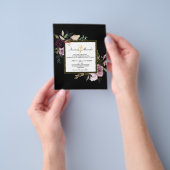 予算エレガント結婚式招待状チラシ チラシ (手)