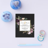 予算エレガント結婚式招待状チラシ チラシ (シングル)