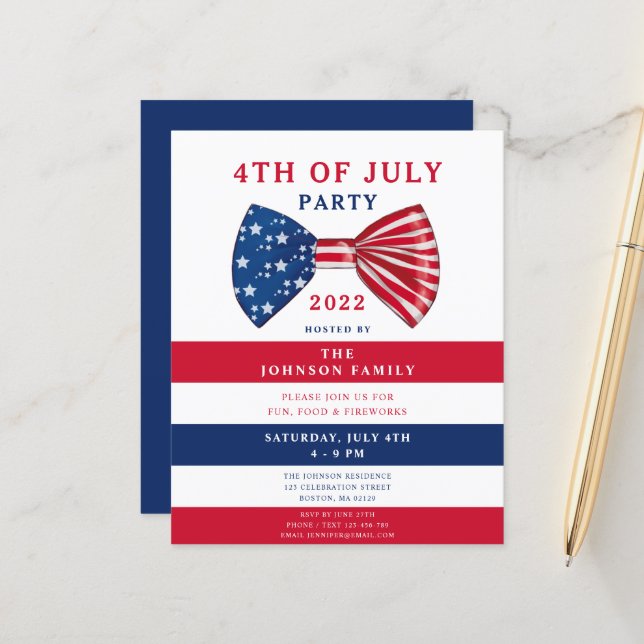 予算エレガント赤白青7月4日 (正面/裏面インサイチュ)