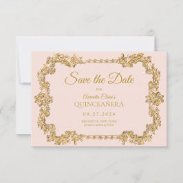 予算エレガント赤面ピンク金ゴールドフレームキンセアニェラ ノートカード