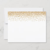 予算エレガント金ゴールドグリッター招待 (裏面)
