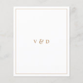 予算エレガント金ゴールドスクリプト結婚式招待状 (裏面)