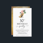 予算エレガント金ゴールドハイヒール30th Birthday<br><div class="desc">エレガント金ゴールド熱帯モダンフローラ金ゴールドハイヒール30th誕生日パーティの招待状は、ピンクと緑の熱帯の花に囲まれた私たちの華やかな輝く水色の金ゴールドハイヒールを搭載。背景は贅沢な水色の金ゴールド洗い。単にエレガントなバースデーカスタマイズタパーティーの招待のためのあなたの情報と簡単。**当社の予算紙はより小さく、より繊細だが、まだ美しい!**紙の種類の比較については、こちらのビデオをご覧くださもしい。https://youtu.be/G0F9Am5HPD4サポートまたはマッチング項目が必要な場合は連絡cedarandstring@gmail.comまでお問い合わせ下さい。</div>