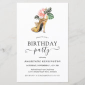 予算エレガント金ゴールドフローラヒール誕生日パーティー (正面)