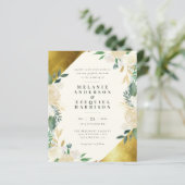 予算エレガント金ゴールド幾何学的フローラ結婚 (スタンド正面)