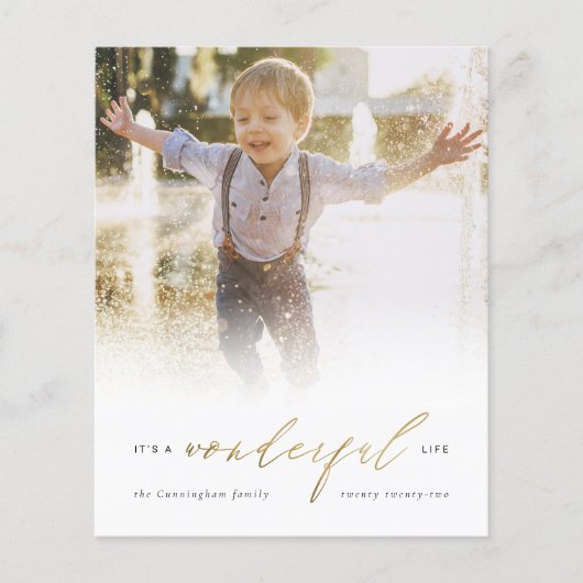 予算エレガント金ゴールド素晴らしいライフフォトだ (正面)