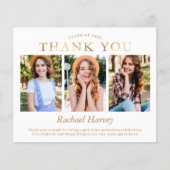 予算エレガント金ゴールド3 Photo Graduationありがとう (正面)