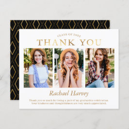 予算エレガント金ゴールド3 Photo Graduationありがとう