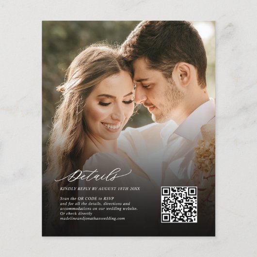 予算エレガント2写真QRコードすべて結婚の (裏面)