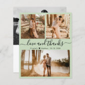 予算エレガント3 Photo Collage結婚's Thank You (正面/裏面)