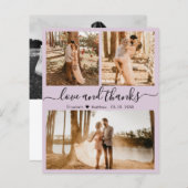 予算エレガント3 Photo Collage結婚's Thank You (正面/裏面)