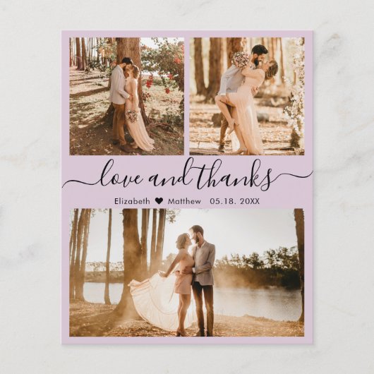 予算エレガント3 Photo Collage結婚's Thank You (正面)