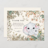 予算エレファントクリーム赤ちゃんシャワーありがとう (正面/裏面)