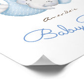 予算エレファントテーマの赤ちゃんシャワー歓迎サイン ポスター (角)