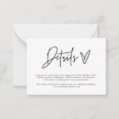 予算エンクモダンロージャカーミニマルド詳細カード ノートカード (正面)