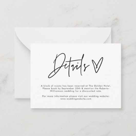 予算エンクモダンロージャカーミニマルド詳細カード ノートカード (正面)