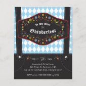 予算オクトーバーフェストオクトーバーフェストパーティー招待状フライヤー チラシ (正面)