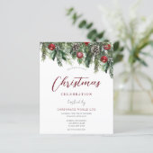 予算オフィスまたは家族のクリスマスパーティの招待状 (スタンド正面)