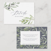 予算オリーブの枝の結婚葉の詳細 ノートカード (正面/裏面)