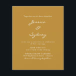 予算オークレスモダンクリプト結婚式招待状<br><div class="desc">バジェットミニマルモダンリストオークレイエローマスタード結婚式招待状</div>